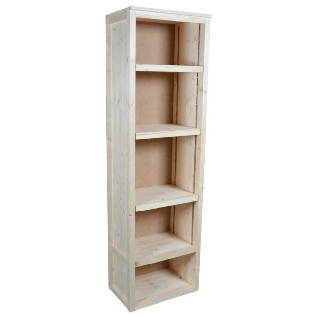 Armoire étroite bois clair 60X37X200 cm Bon marché ???? Armoire étroite Bois Clair 60X37X200 Cm ✔️ -Buffets Shop armoire etroite bois clair 60x37x200 cm 01