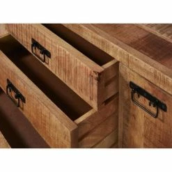 Le moins cher ???? Bahut 2 Portes Marron - Mango Massif : 80 (H) X 45 (l) X 215 (P) Cm ???? -Buffets Shop bahut 2 portes marron mango massif 80 h x 45 l x 215 p cm 03