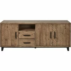 Meilleur prix ⌛ Bahut 3 Portes Marron - Pin 80 (H) X 50 (l) X 200 (P) Cm ⌛