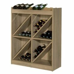 Remise ???? Buffet Bas 4/8 Cases L90xP35xH110cm Vinno - Coloris Chêne Authentique ???? -Buffets Shop buffet bas 4 8 cases l90xp35xh110cm vinno coloris chene authentique 03