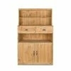 Offres 👍 Buffet De Service H160cm, 2 Tiroirs, 2 Portes, Bois Massif, 100x49x160 Cm 😍