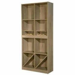 Bon marché ???? Buffet Haut 6/12 Cases L90xP35xH200cm Vinno - Coloris Chêne Authentique ???? -Buffets Shop buffet haut 6 12 cases l90xp35xh200cm vinno coloris chene authentique 03