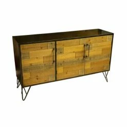 Meilleure affaire ???? Buffet Industriel Fer Et Bois Ciré 140 X 43 H: 80 ????