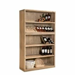 Vente flash 😉 Buffet Westside Pin Naturel 4 étagères L119 X P39 X H200cm ✔️