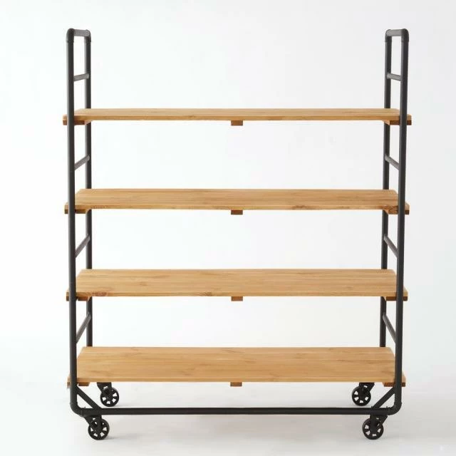 Chariot boulanger métal noir et tablettes bois L120 x P50 x H150cm Budget ???? Chariot Boulanger Métal Noir Et Tablettes Bois L120 X P50 X H150cm ???? -Buffets Shop chariot boulanger metal noir et tablettes bois l120 x p50 x h150cm 04