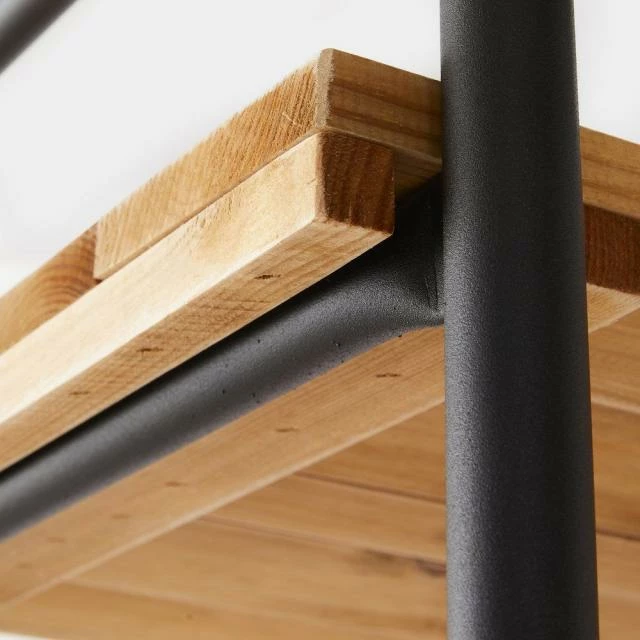 Chariot boulanger métal noir et tablettes bois L120 x P50 x H150cm Budget ???? Chariot Boulanger Métal Noir Et Tablettes Bois L120 X P50 X H150cm ???? -Buffets Shop chariot boulanger metal noir et tablettes bois l120 x p50 x h150cm 06