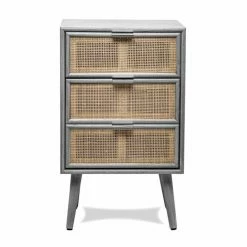 Grosses soldes ???? Commode Grise Chiffonnier Scand.en Bois 3 Tiroirs Cannage Rotin 42 X 36 X 71 Cm ???? 8 Grosses soldes ???? Commode Grise Chiffonnier Scand.en Bois 3 Tiroirs Cannage Rotin 42 X 36 X 71 Cm ???? -Buffets Shop commode grise chiffonnier scand en bois 3 tiroirs cannage rotin 42 x 36 x 71 cm 04
