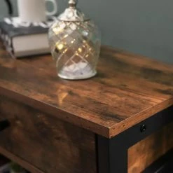 Meilleure affaire ❤️ Commode Métal Et Bois 2 TiroirsL100 X P33 X H80 Cm ???? -Buffets Shop commode metal et bois 2 tiroirsl100 x p33 x h80 cm 07