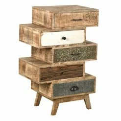 Meilleure affaire ???? Commode Zig-zag En Manguier 57x37x90 ????