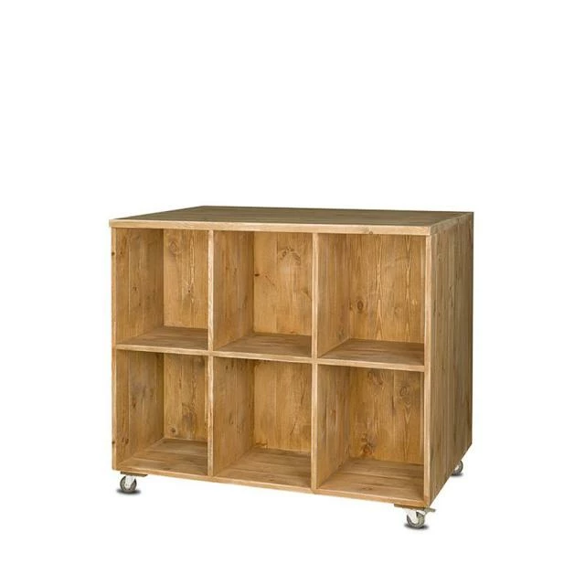 Promo ❤️ Comptoir épicerie Double Face à Roulet., 12 Casiers, Bois Massif, 119x75x100 Cm ???? 2 Promo ❤️ Comptoir épicerie Double Face à Roulet., 12 Casiers, Bois Massif, 119x75x100 Cm ???? – Image 2