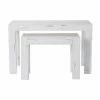 Sortie ⭐ Console Héritage L118 X P39 X H75cm/L79 X P29 X H60cm - Blanc Patiné - Par 2 ❤️