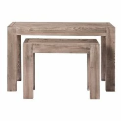 Meilleur prix ❤️ Console Héritage L118xP39xH75cm + L79xP29xH60cm - Aspect Vieilli - Par 2 🌟