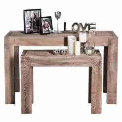 Meilleur prix ❤️ Console Héritage L118xP39xH75cm + L79xP29xH60cm - Aspect Vieilli - Par 2 ???? 2 Meilleur prix ❤️ Console Héritage L118xP39xH75cm + L79xP29xH60cm - Aspect Vieilli - Par 2 ???? -Buffets Shop console heritage l118xp39xh75cm l79xp29xh60cm aspect vieilli par 2 03