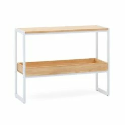 Les meilleures critiques de ???? Console Icub Double Plateau Scandinave 32x100x75cm Blanc - Pin Naturel ????