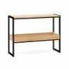 Acheter ???? Console Icub Double Plateau Scandinave 32x120x75 Cm Noir - Pin Naturel ????
