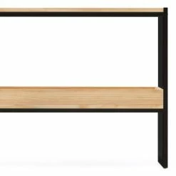 Acheter ???? Console Icub Double Plateau Scandinave 32x120x75 Cm Noir - Pin Naturel ???? 2 Acheter ???? Console Icub Double Plateau Scandinave 32x120x75 Cm Noir - Pin Naturel ???? -Buffets Shop console icub double plateau scandinave 32x120x75 cm noir pin naturel 03
