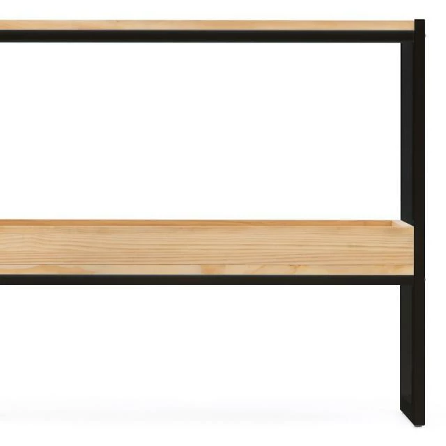 Console Icub double plateau scandinave 32x120x75 cm noir - pin naturel Acheter ???? Console Icub Double Plateau Scandinave 32x120x75 Cm Noir - Pin Naturel ???? -Buffets Shop console icub double plateau scandinave 32x120x75 cm noir pin naturel 03