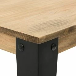 Nouveau ⌛ Console Lunds Anthracite-vieilli, Plateau Bois Massif 39x110x75cm ???? 4 Nouveau ⌛ Console Lunds Anthracite-vieilli, Plateau Bois Massif 39x110x75cm ???? -Buffets Shop console lunds anthracite vieilli plateau bois massif 39x110x75cm 05