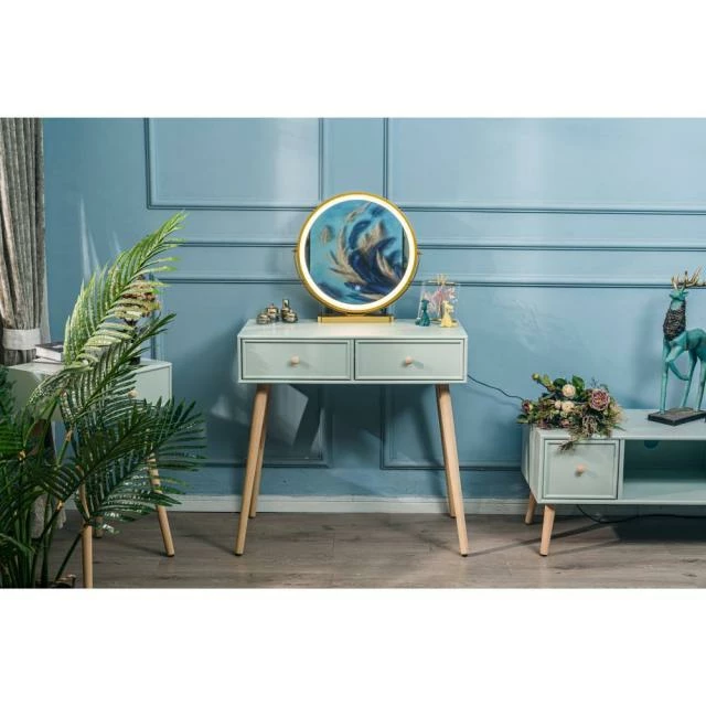 Console table scandinave en bois avec 2 tiroirs vert 80 x 42 x 79 cm Vente flash ???? Console Table Scandinave En Bois Avec 2 Tiroirs Vert 80 X 42 X 79 Cm ✔️ -Buffets Shop console table scandinave en bois avec 2 tiroirs vert 80 x 42 x 79 cm 02
