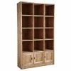 Meilleure affaire ???? Etagère 12 Cases 3 Portes En épicéa Ciré Miel 119x40x205 ????