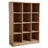 Offres ???? Etagère 12 Cases En épicéa Ciré Miel 119x40x166 ????