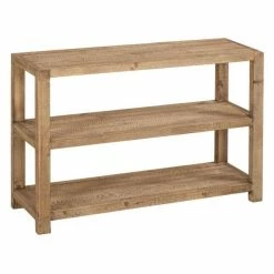 Coupon 💯 Etagère 3 Niveaux Westside L119 X P39 X H80cm Bois Naturel 🎁
