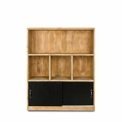 Meilleure vente ???? Etagère 4 Casiers HATCH, Bois Massif, 100x39x120 Cm ????