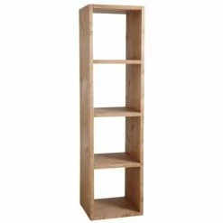 Grosses soldes ???? Etagère 4 Niches En épicéa Ciré Miel 41.5x40x157.5 ⌛
