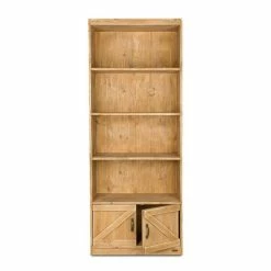 Tout neuf ???? Etagère 4 Niveaux, 2 Portes, Bois Massif, 79x39x195 Cm ???? -Buffets Shop etagere 4 niveaux 2 portes bois massif 79x39x195 cm 03