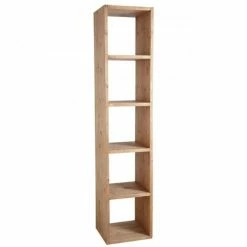 Meilleure vente ???? Etagère 5 Niches En épicéa Ciré Miel 41.5x40x196.5 ????