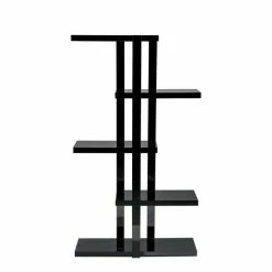 De gros ???? Etagère 5 Niveaux Noir Laqué L90 X P30 X H160 Cm ????
