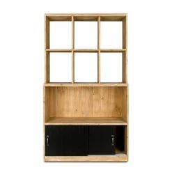 Meilleure affaire ???? Etagère 7 Casiers HATCH, Bois Massif, 100x49x175 Cm ???? -Buffets Shop etagere 7 casiers hatch bois massif 100x49x175 cm 03