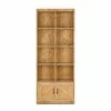 Meilleure vente ???? Etagère 8 Casiers, 2 Portes, Bois Massif, 79x39x195 Cm ????