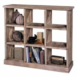 Bon marché ???? Etagère 9 Cases Héritage Double Face L119 X P39 X H110cm Pin Vieilli ✨ -Buffets Shop etagere 9 cases heritage double face l119 x p39 x h110cm pin vieilli 03