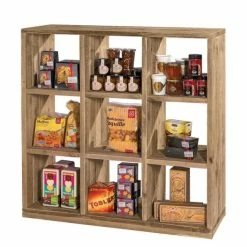 Meilleur prix ✨ Etagère 9 Cases Westside Double Face L120 X P45 X H120cm Pin Vieilli ???? -Buffets Shop etagere 9 cases westside double face l120 x p45 x h120cm pin vieilli 03