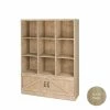 Meilleure vente ⭐ Étagère 9 Casiers + Stock Gris De Payne 2 Portes 119 X 39 X H 160 Cm TRADIS ????