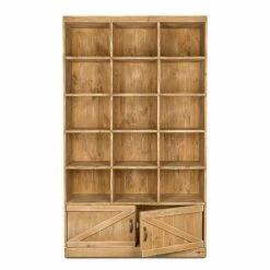 Promo ❤️ Etagère à Bière 15 Casiers, 2 Portes, Bois Massif, 119x39x195 ???? -Buffets Shop etagere a biere 15 casiers 2 portes bois massif 119x39x195 03