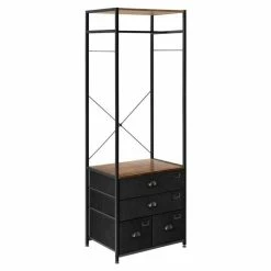Meilleur prix ???? Etagère Armoire Avec Tiroir Et Tringle De SuspensionL63 X P45 X H180cm ????