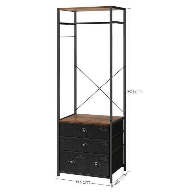 Etagère armoire avec tiroir et tringle de suspensionL63 x P45 x H180cm Meilleur prix ???? Etagère Armoire Avec Tiroir Et Tringle De SuspensionL63 X P45 X H180cm ???? -Buffets Shop etagere armoire avec tiroir et tringle de suspensionl63 x p45 x h180cm 02