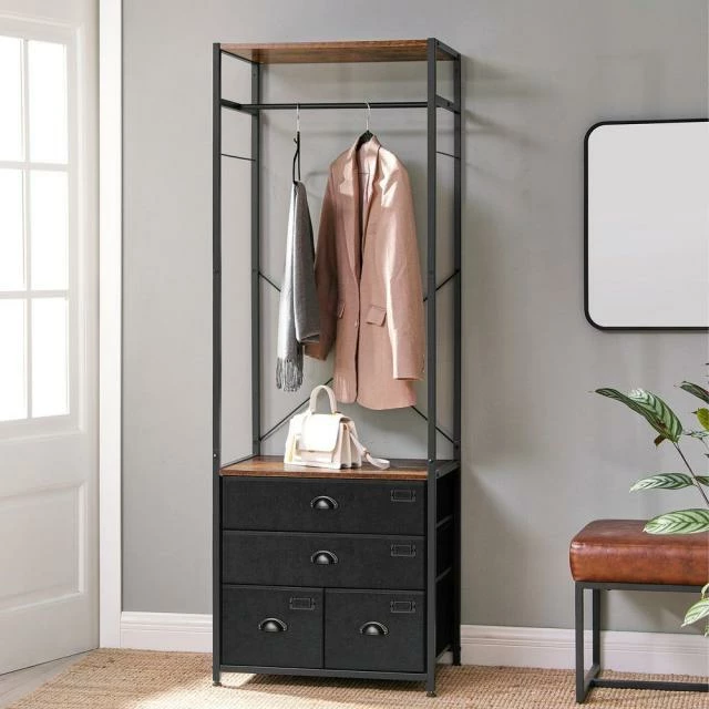 Etagère armoire avec tiroir et tringle de suspensionL63 x P45 x H180cm Meilleur prix ???? Etagère Armoire Avec Tiroir Et Tringle De SuspensionL63 X P45 X H180cm ???? -Buffets Shop etagere armoire avec tiroir et tringle de suspensionl63 x p45 x h180cm 30