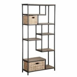 Remise ???? Etagère Asymétrique En Métal Et Bois 80x30x170 ????