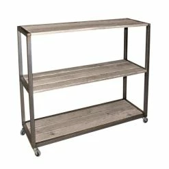 Offres ???? Etagère Basse Heritage Used 3 Niveaux Bois Métal L119 X P39 X H100cm ????