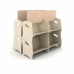 Grosses soldes ???? Étagère Bibliothèque IZZIBOOK© En Contreplaqué De Pin - 4 Modules ???? -Buffets Shop etagere bibliotheque izzibookc en contreplaque de pin 4 modules 03