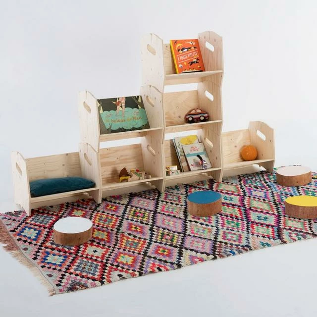 Étagère bibliothèque IZZIBOOK© en MDF - 4 modules Offres ???? Étagère Bibliothèque IZZIBOOK© En MDF - 4 Modules ???? -Buffets Shop etagere bibliotheque izzibookc en mdf 4 modules 06