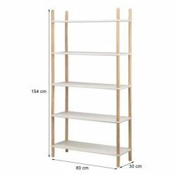 Nouveau ⌛ Etagere Bibliotheque Scandinave Moderne De 5 Niveaux Bois ???? -Buffets Shop etagere bibliotheque scandinave moderne de 5 niveaux bois 05