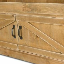 Nouveau ✔️ Etagère Boulangère 3 Niveaux, 2 Portes, Bois Massif, 105x49x195 Cm ???? -Buffets Shop etagere boulangere 3 niveaux 2 portes bois massif 105x49x195 cm 04