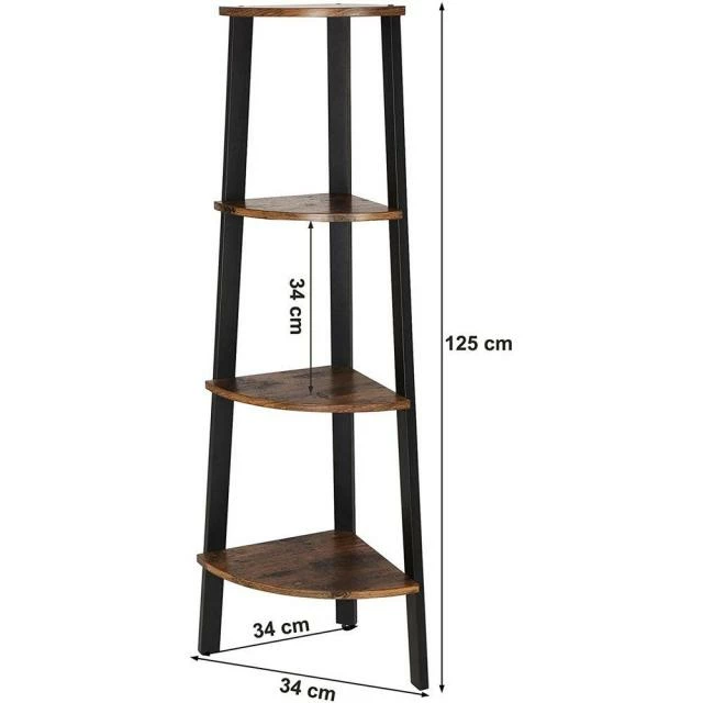 Etagère d'angle 4 niveaux L34 x P34 x H125 cm Offres ???? Etagère D'angle 4 Niveaux L34 X P34 X H125 Cm ???? -Buffets Shop etagere d angle 4 niveaux l34 x p34 x h125 cm 02