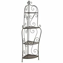 Offres ???? Etagère D'angle Pliante En Métal Vieilli 52x31x147 ❤️