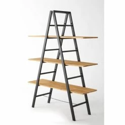 Top 10 ???? Etagère échelle Métal Noir 3 Tablettes Bois L120 X P40 X H160cm ????