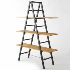 Top 10 ???? Etagère échelle Métal Noir 3 Tablettes Bois L120 X P40 X H160cm ???? -Buffets Shop etagere echelle metal noir 3 tablettes bois l120 x p40 x h160cm 10